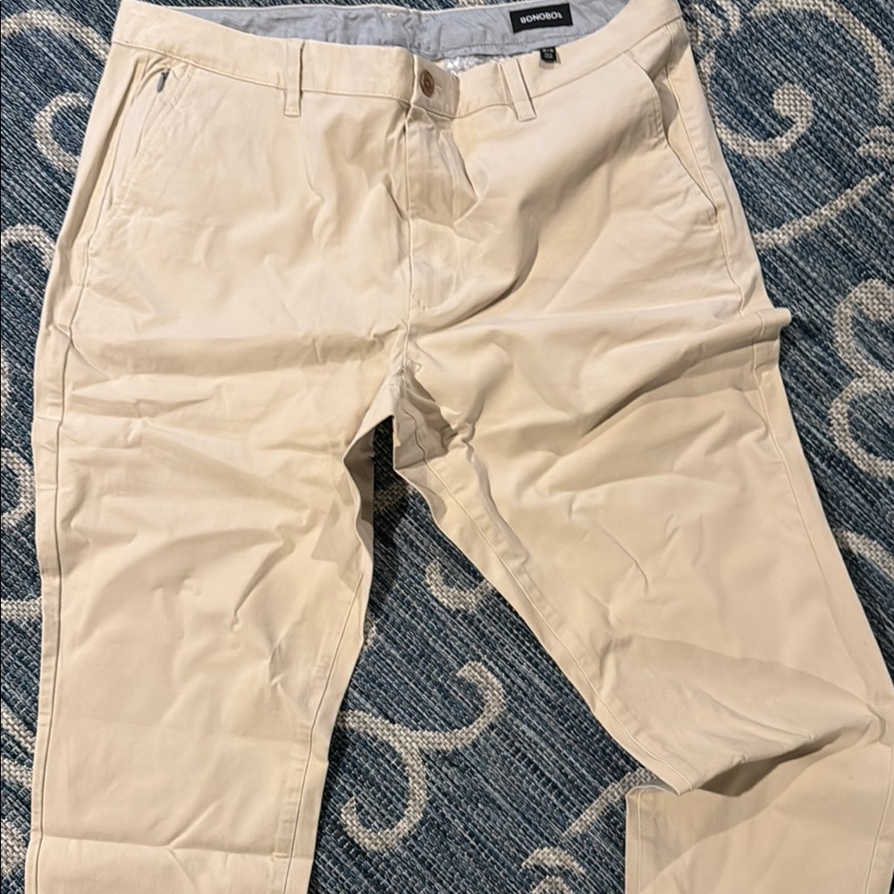 Bonobos Tan Chinos Lightweight Cotton Relaxed Fit